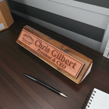 Load image into Gallery viewer, Desk Wedge Name Plate - PERSONALIZED - 2nd Amendment - 11 Inches