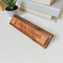 Load image into Gallery viewer, Desk Wedge Name Plate - PERSONALIZED - Lineman - 11 Inches