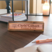 Load image into Gallery viewer, Desk Wedge Name Plate - PERSONALIZED - Kidney - 11 Inches