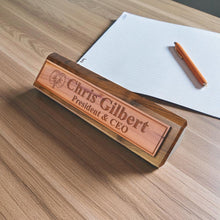 Load image into Gallery viewer, Desk Wedge Name Plate - PERSONALIZED - Kidney - 11 Inches