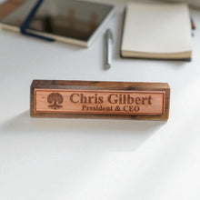 Load image into Gallery viewer, Desk Wedge Name Plate - PERSONALIZED - Celtic Tree of life - 11 Inches