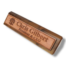 Load image into Gallery viewer, Desk Wedge Name Plate - PERSONALIZED - Celtic Tree of life - 11 Inches