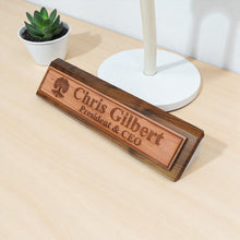 Load image into Gallery viewer, Desk Wedge Name Plate - PERSONALIZED - Celtic Tree of life - 11 Inches
