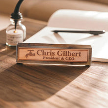 Load image into Gallery viewer, Desk Wedge Name Plate - PERSONALIZED - Water Spigot - 11 Inches