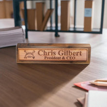 Load image into Gallery viewer, Desk Wedge Name Plate - PERSONALIZED - Spirit Board - 11 Inches