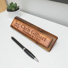 Load image into Gallery viewer, Desk Wedge Name Plate - PERSONALIZED - Spirit Board - 11 Inches