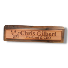 Load image into Gallery viewer, Desk Wedge Name Plate - PERSONALIZED - PIglet - 11 Inches
