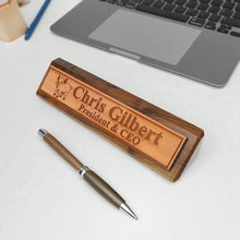 Load image into Gallery viewer, Desk Wedge Name Plate - PERSONALIZED - PIglet - 11 Inches