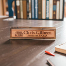 Load image into Gallery viewer, Desk Wedge Name Plate - PERSONALIZED - Happy Halloween - 11 Inches