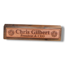 Load image into Gallery viewer, Desk Wedge Name Plate - PERSONALIZED - Demon Trap - 11 Inches