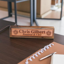 Load image into Gallery viewer, Desk Wedge Name Plate - PERSONALIZED - Demon Trap - 11 Inches