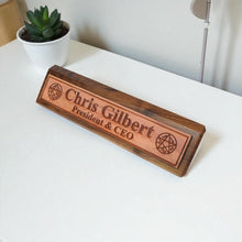 Load image into Gallery viewer, Desk Wedge Name Plate - PERSONALIZED - Demon Trap - 11 Inches