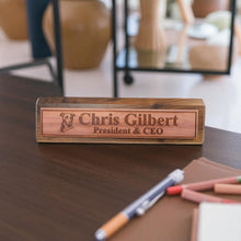 Load image into Gallery viewer, Desk Wedge Name Plate - PERSONALIZED - Pit Bull - 11 Inches