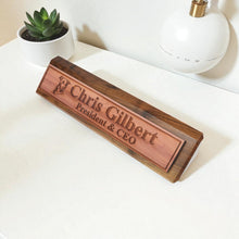 Load image into Gallery viewer, Desk Wedge Name Plate - PERSONALIZED - Pit Bull - 11 Inches