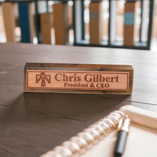 Load image into Gallery viewer, Desk Wedge Name Plate - PERSONALIZED - Thunderbird Native American - 11 Inches