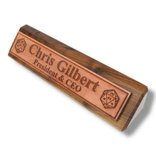 Load image into Gallery viewer, Desk Wedge Name Plate - PERSONALIZED - D20 - 11 Inches