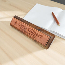 Load image into Gallery viewer, Desk Wedge Name Plate - PERSONALIZED - Cat - 11 Inches