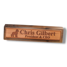 Load image into Gallery viewer, Desk Wedge Name Plate - PERSONALIZED - Golden Doodle - 11 Inches