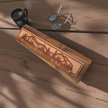 Load image into Gallery viewer, Desk Wedge Name Plate - The Mountains are calling - 11 Inches