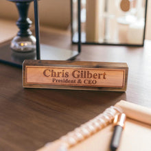 Load image into Gallery viewer, Desk Wedge Name Plate - Personalized Titles and Styles - 11 Inches