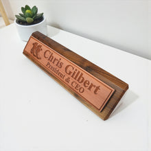 Load image into Gallery viewer, Desk Wedge Name Plate - PERSONALIZED - Cowboy Boots - 11 Inches