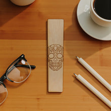Load image into Gallery viewer, Bookmark - Sugar Skull - Birch Wood