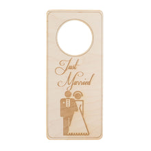 Load image into Gallery viewer, Door Hanger - Just Married 9x4in Raw Wood