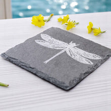 Load image into Gallery viewer, Coaster - Slate - Dragon Fly - SET OF 2