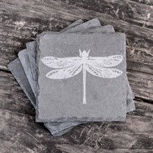 Load image into Gallery viewer, Coaster - Slate - Dragon Fly - SET OF 2