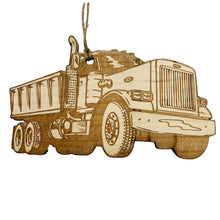 Load image into Gallery viewer, Dump Truck - Raw wood Ornament