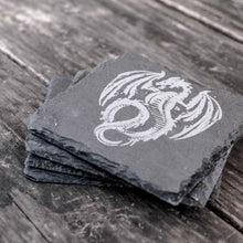 Load image into Gallery viewer, Coaster - Slate - Flying Dragon - SET OF 2