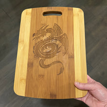 Load image into Gallery viewer, Flying Dragon Cutting Board 14&#39;&#39;x9.5&#39;&#39;x.5&#39;&#39; Bamboo