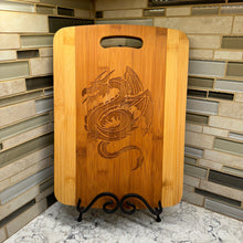 Load image into Gallery viewer, Flying Dragon Cutting Board 14&#39;&#39;x9.5&#39;&#39;x.5&#39;&#39; Bamboo