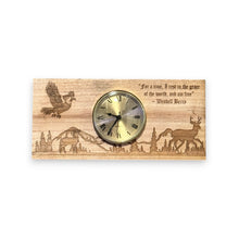 Load image into Gallery viewer, Clock - Cedar Picket - For a Time Deer Scene - 12x5 Inches