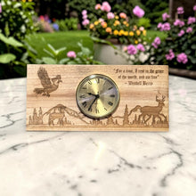 Load image into Gallery viewer, Clock - Cedar Picket - For a Time Deer Scene - 12x5 Inches