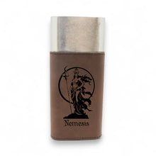 Load image into Gallery viewer, Cigar Case with Cutter - Nemesis Goddess of Revenge - Leather