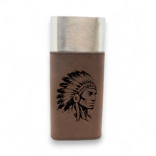 Load image into Gallery viewer, Cigar Case with Cutter - Indian Chief - Leather