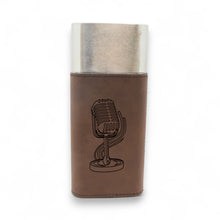 Load image into Gallery viewer, Cigar Case with Cutter - Microphone - Leather
