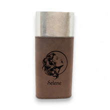 Load image into Gallery viewer, Cigar Case with Cutter - Selene Goddess of the Moon - Leather