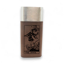 Load image into Gallery viewer, Cigar Case with Cutter - The Fool Tarot Card - Leather