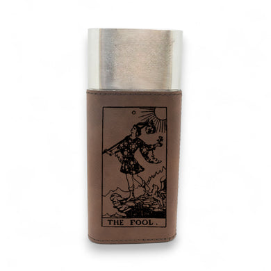 Cigar Case with Cutter - The Fool Tarot Card - Leather