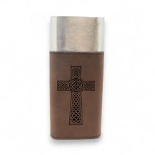 Load image into Gallery viewer, Cigar Case with Cutter - Celtic Cross - Leather