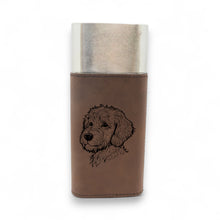 Load image into Gallery viewer, Cigar Case with Cutter - Golden Doodle - Leather