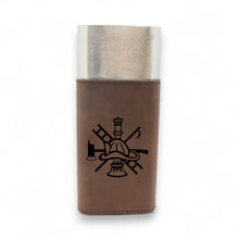 Load image into Gallery viewer, Cigar Case with Cutter - Firefighter Emblem - Leather