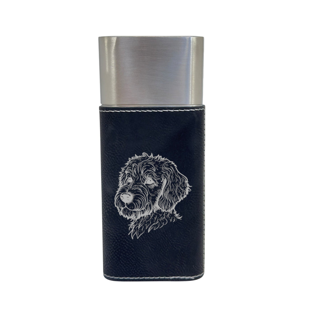 Cigar Case with Cutter - Golden Doodle - Leather