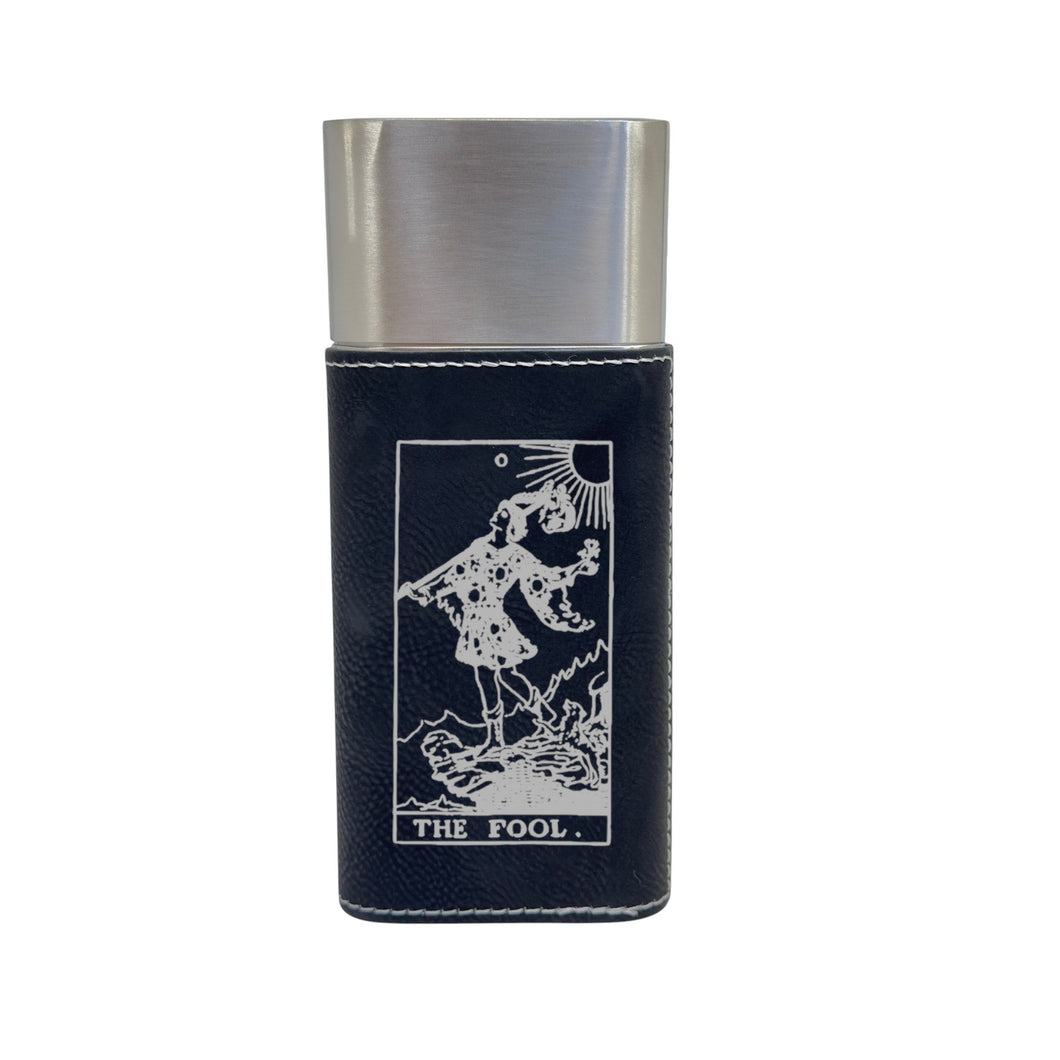 Cigar Case with Cutter - The Fool Tarot Card - Leather
