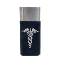 Load image into Gallery viewer, Cigar Case with Cutter - Pharmaceutical Caduceus Hermes - Leather