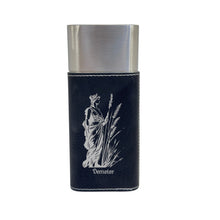 Load image into Gallery viewer, Cigar Case with Cutter - Demeter Goddess of Agriculture - Leather