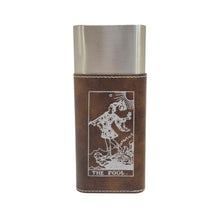Load image into Gallery viewer, Cigar Case with Cutter - The Fool Tarot Card - Leather
