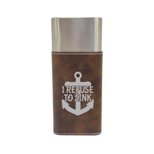 Load image into Gallery viewer, Cigar Case with Cutter - I refuse to sink - Leather